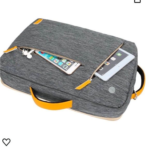 Convertible Backpack Briefcase Messenger Fits 17” Laptop Water Resistant Gray - Picture 7 of 10